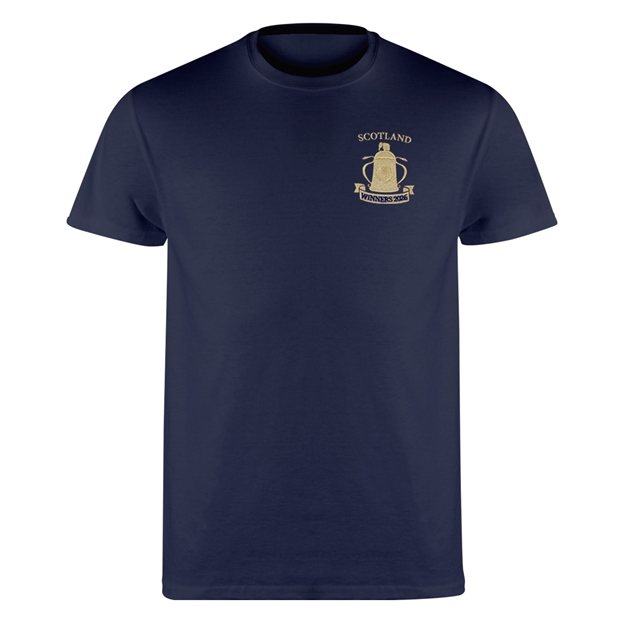 Scotland Mens Cup Winners 2026 Classic T-Shirt Navy - Front