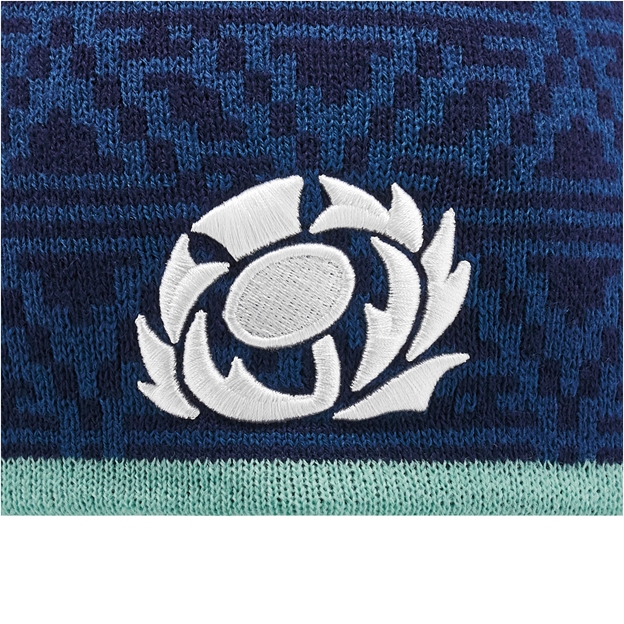 Scotland Adults Knitted Skull Beanie - Badge