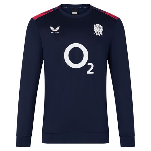 England Mens Pre Match Drill Top 26/27 Blue Opal - Front View