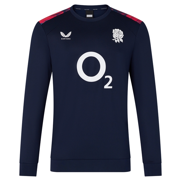 England Mens Pre Match Drill Top 26/27 Blue Opal - Front View