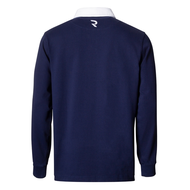 USA Mens 1874 Origins Rugby Shirt Long Sleeve Navy - Back Full