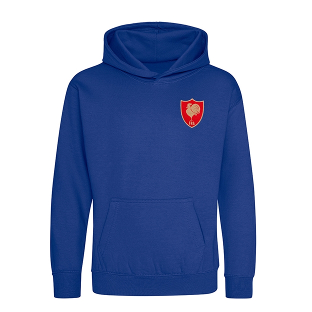 France Kids Classic Hoodie Royal - Front View