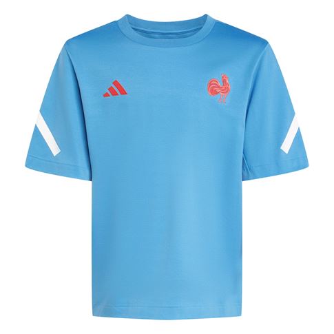 France adidas Junior Travel T-Shirt - Focus Blue 2024 - Front France adidas Junior Travel T-Shirt - Focus Blue 2024 - Front