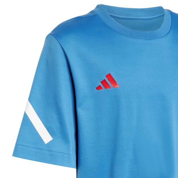 France adidas Junior Travel T-Shirt - Focus Blue 2024 - Adidas Logo