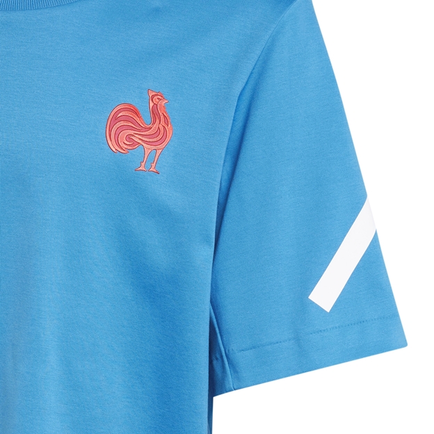 France adidas Junior Travel T-Shirt - Focus Blue 2024 - FFR
