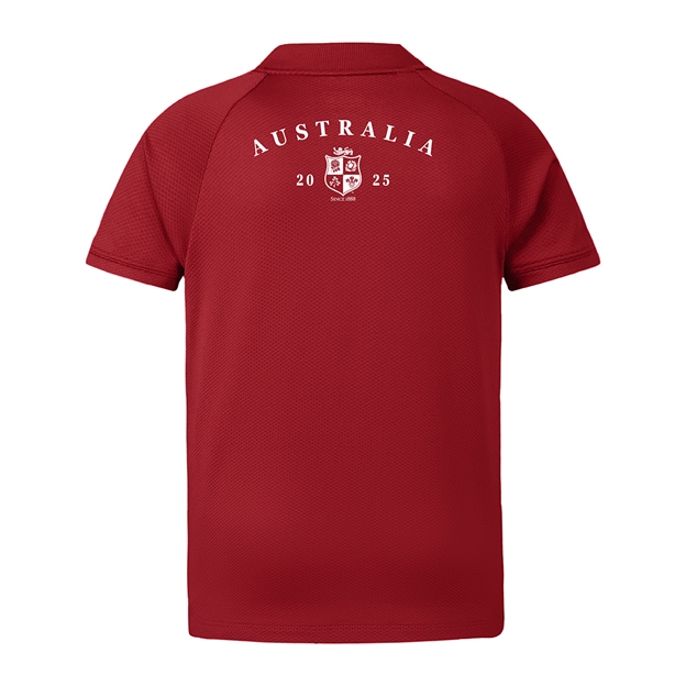 Limited Edition British and Irish Lions Junior Polo Red - Back
