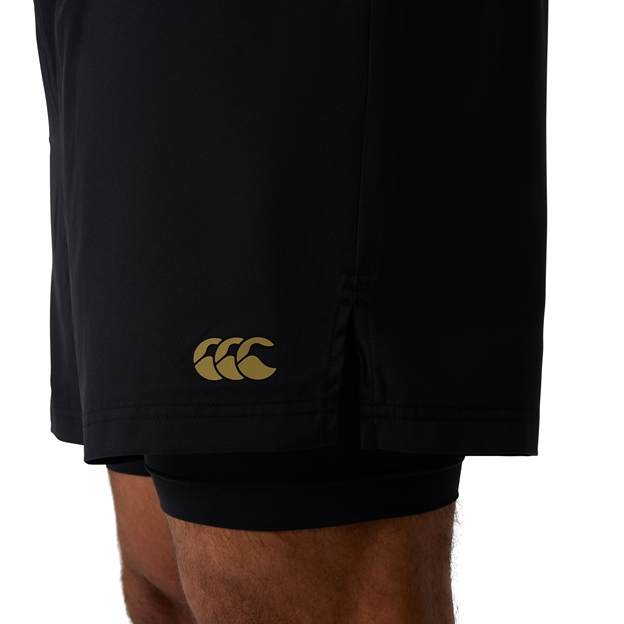 Canterbury Mens Tempo 2-In-1 Shorts - Black