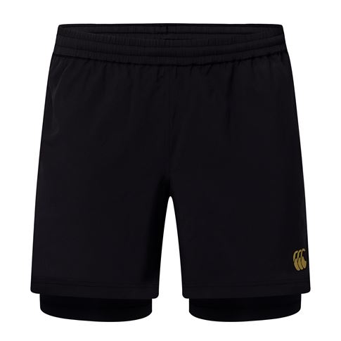 Canterbury Mens Tempo 2-In-1 Shorts – Black