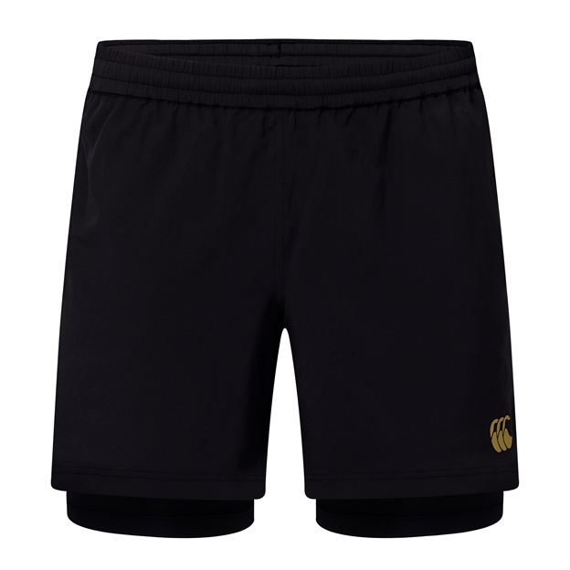 Canterbury Mens Tempo 2-In-1 Shorts - Black