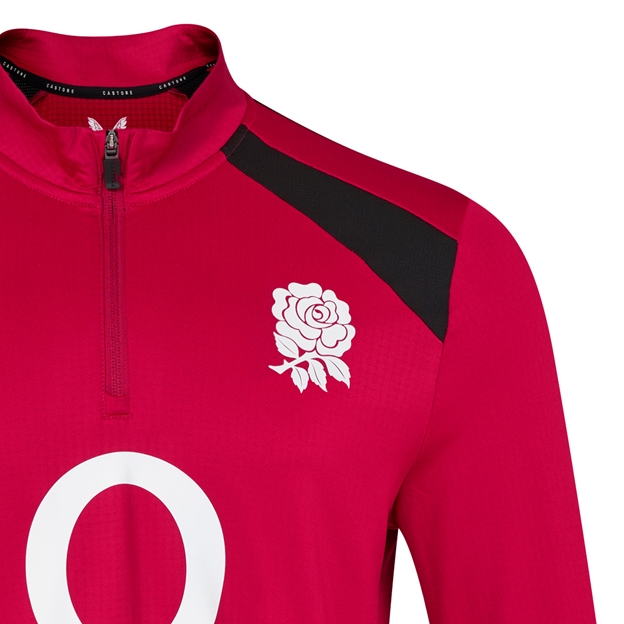 England Mens Performance Midlayer Top 26/27 Persian Red - RFU Rose