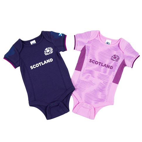 Scotland Baby Home & Away Kit Pack Bodysuits 25/26 - Front View Scotland Baby Home & Away Kit Pack Bodysuits 25/26 - Front View