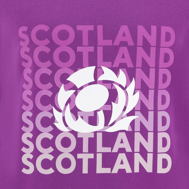 Scotland Mens Leisure Sweatshirt 25/26 Purple/White - Scotland Graphic