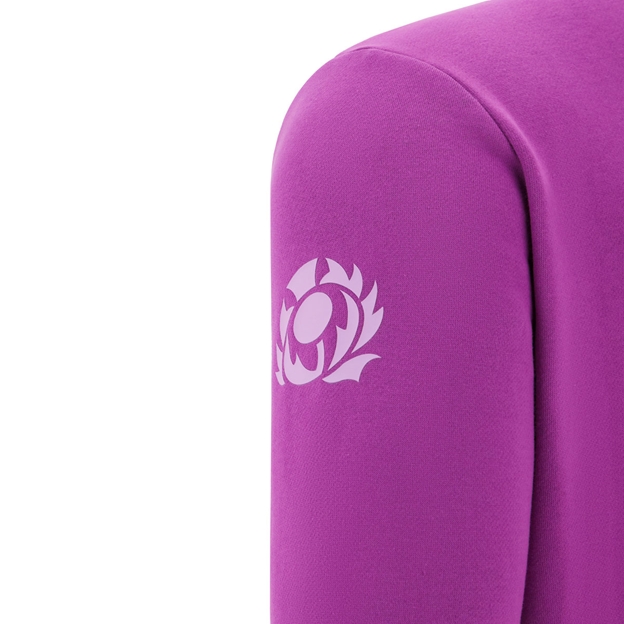 Scotland Mens Leisure Sweatshirt 25/26 Purple/White - SRU Thistle Raised Printed Logo