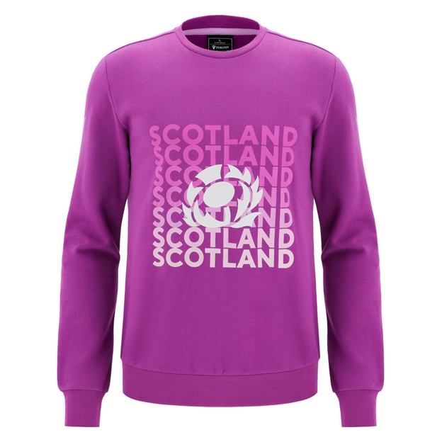 Scotland Mens Leisure Sweatshirt 25/26 Purple/White - Front