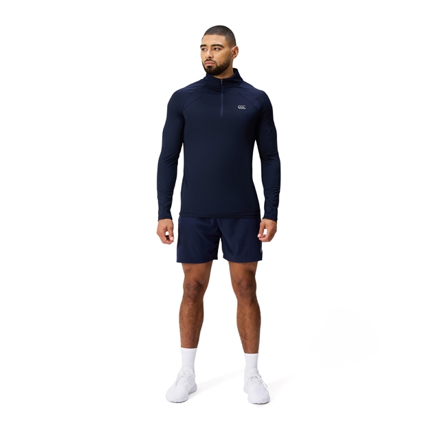 Canterbury Mens Tempo Quarter Zip Training Top Navy - Model View