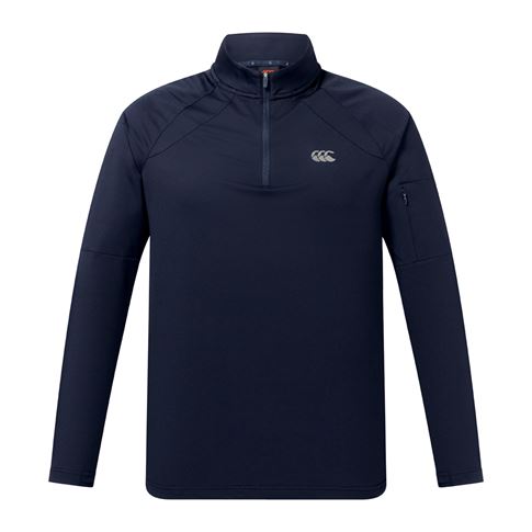 Canterbury Mens Tempo Quarter Zip Training Top Navy - Front View