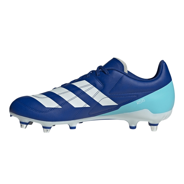 Adidas Adults RS-15 Soft Ground Rugby Boots Team Royal Blue - Instep View