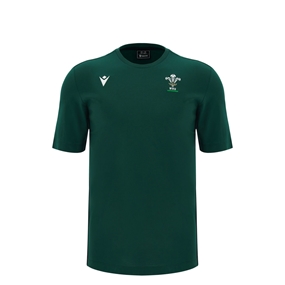 Wales Kids Travel T-Shirt 26/27 Green - Front View