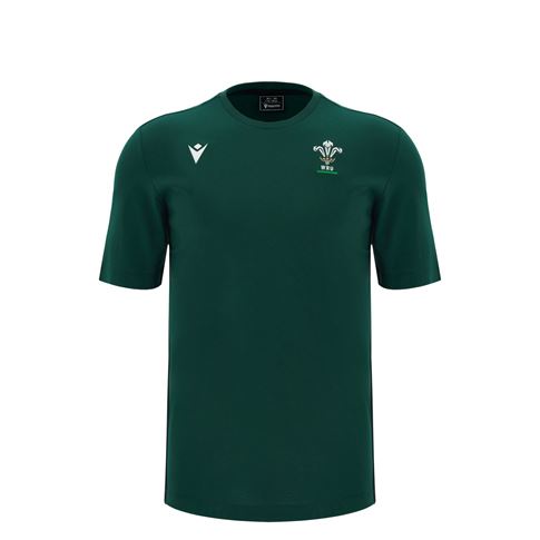 Wales Kids Travel T-Shirt 26/27 Green - Front View