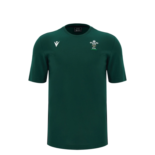 Wales Kids Travel T-Shirt 26/27 Green - Front View
