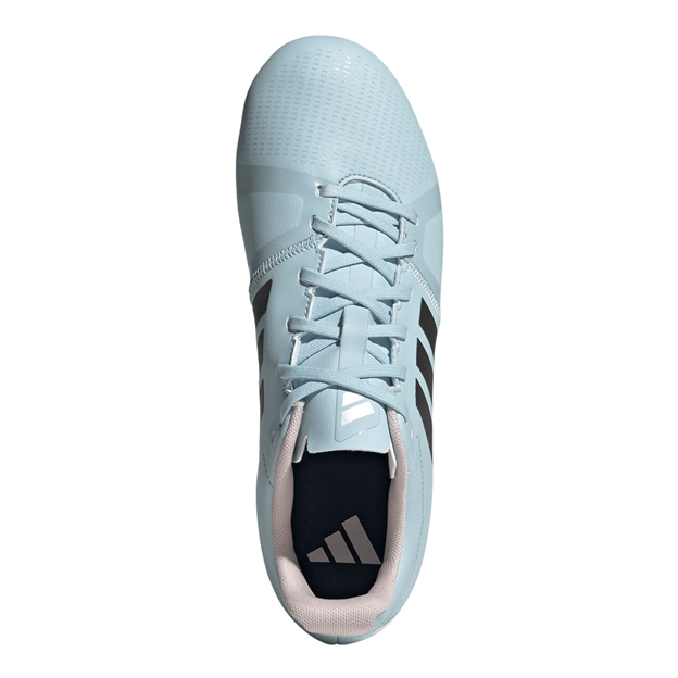 Adidas Womens RS15 Avaglide Rise Soft Ground Rugby Boots Ice Blue - Top View