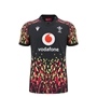 Wales Junior Training Rugby Shirt 25/26 Black - Front 