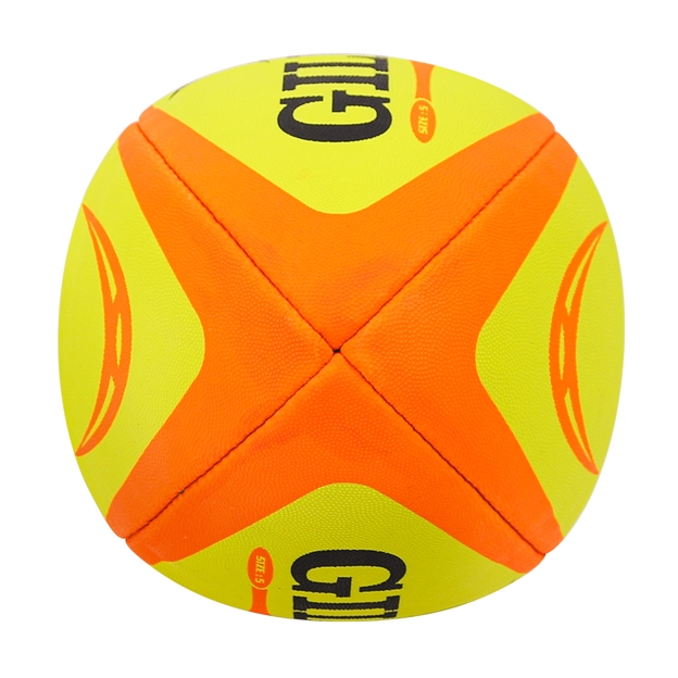 Gilbert Omega Match Rugby Ball Fluo End