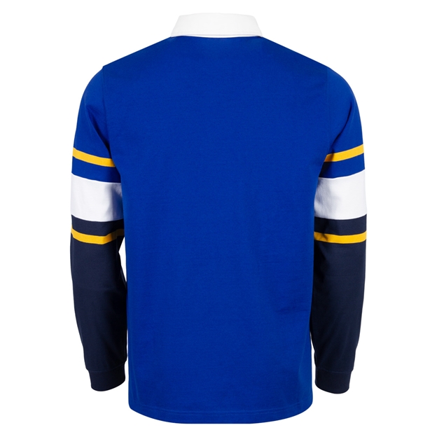 Leinster Mens Retro Rugby Shirt 25/26 Surf The Web/Dress Blue - Back