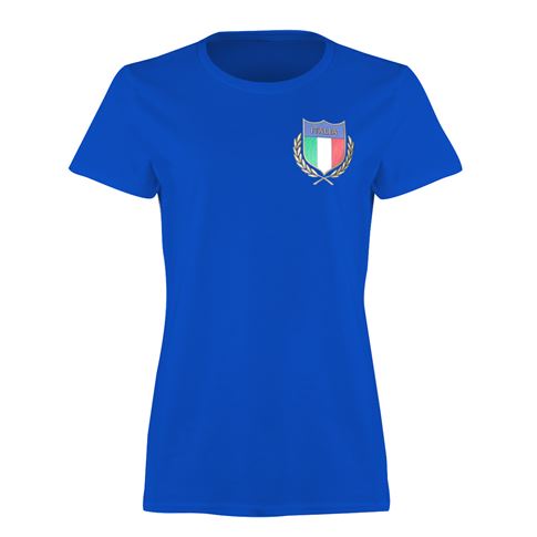 Italy Womens Classic Printed T-Shirt – Royal