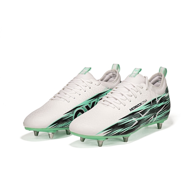 Oxen Adults Meta X 6S Soft Ground Rugby Boots Cool Mint - Pair