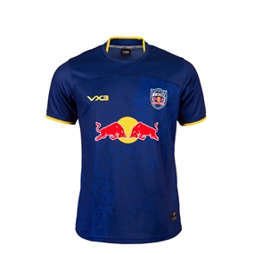 Newcastle Red Bulls Kids Home Rugby Shirt 26/27 Navy - Front View