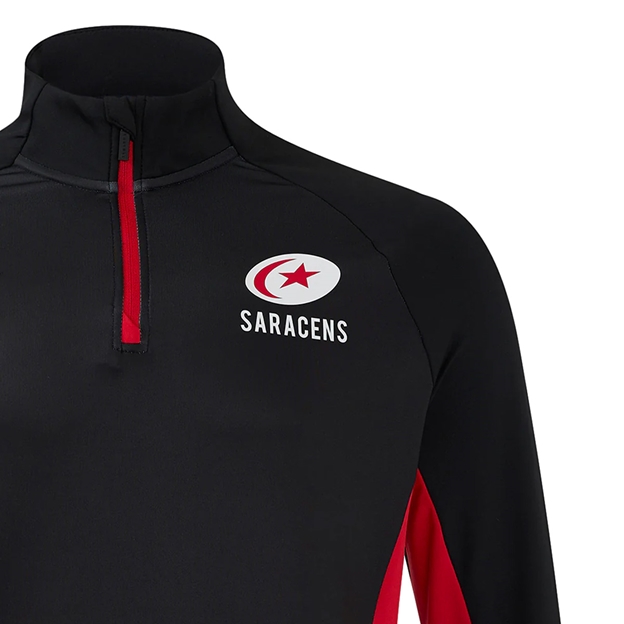 Saracens Mens 1/4 Zip Midlayer 24/25 - Logo
