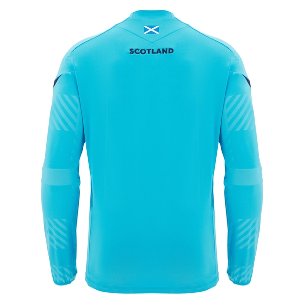 Scotland Mens Training Sweatshirt 25/26 Neon/Sky - Back