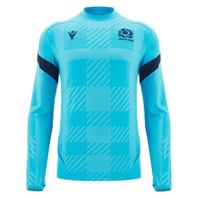 Scotland Mens Training Sweatshirt 25/26 Neon/Sky - Front