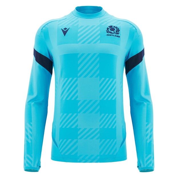 Scotland Mens Training Sweatshirt 25/26 Neon/Sky - Front