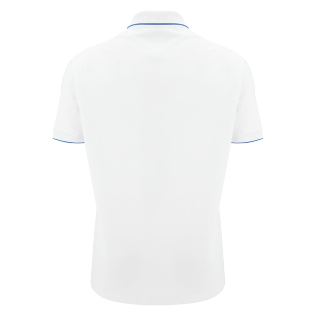 Italy Mens Cotton Players Travel Polo T-Shirt 25/26 White - Back