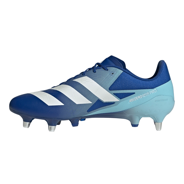 Adidas Adults Adizero RS15 Pro Soft Ground Rugby Boots Team Royal Blue - Instep View