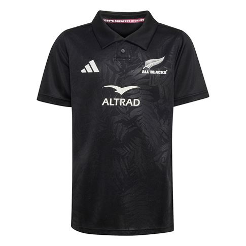 All Blacks Kids 'Greatest Rivalry' Home Rugby Shirt 26/27 All Black - Front View