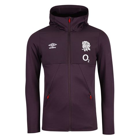 England Mens Hooded Jacket Nightshade 24/25 - Front England Mens Hooded Jacket Nightshade 24/25 - Front