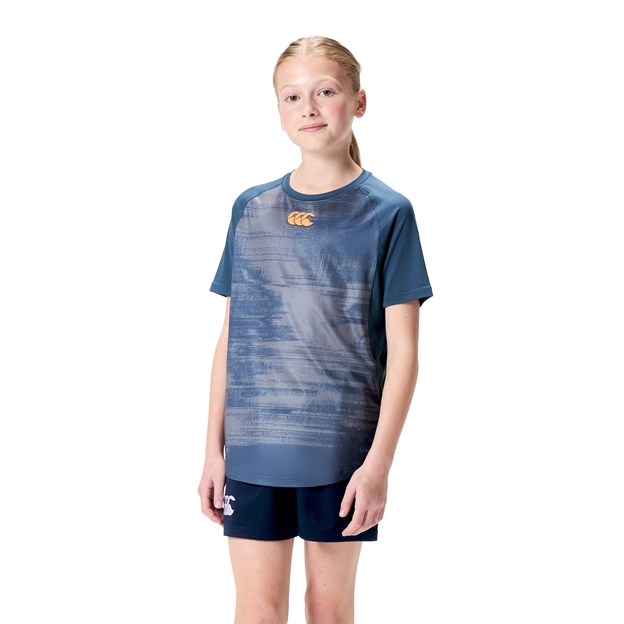 Canterbury Kids Vapodri Graphic Superlight Tee - Navy Model Front
