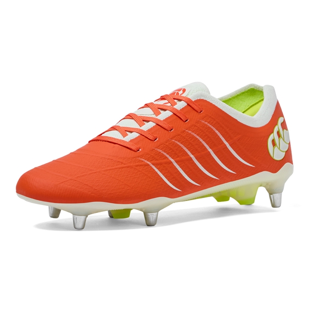 Canterbury Adults Phoenix 2.0 Elite Soft Ground Rugby Boots Orange - Front
