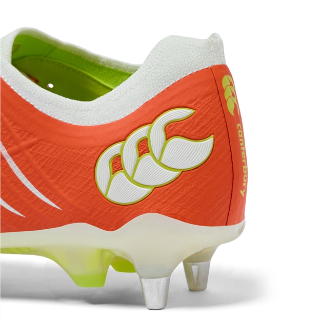 Canterbury Adults Phoenix 2.0 Elite Soft Ground Rugby Boots Orange - Heel