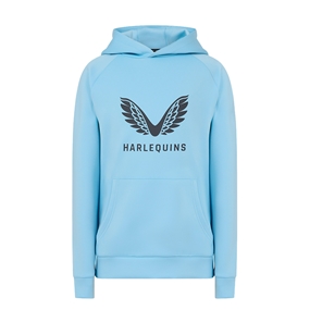 Harlequins Womens Presentation Hoodie 25/26 Sky Blue - Front