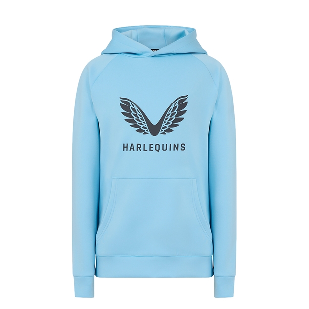 Harlequins Womens Presentation Hoodie 25/26 Sky Blue - Front