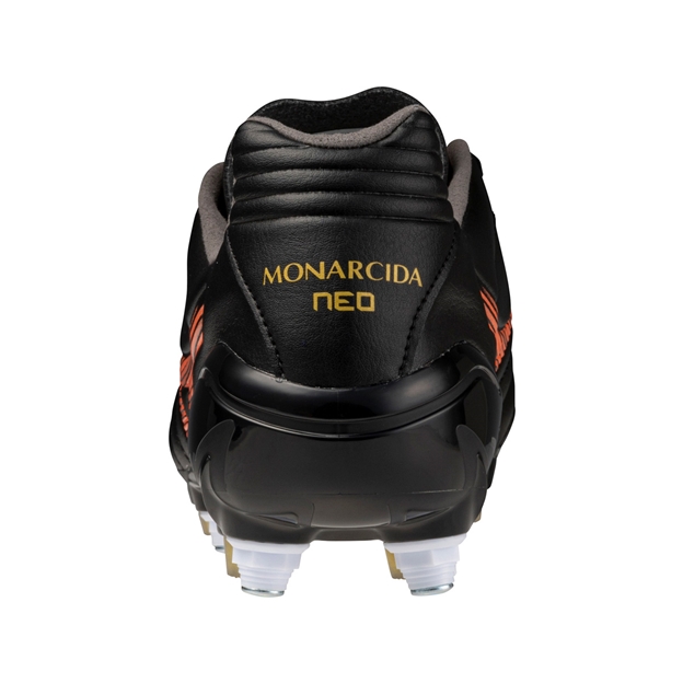 Mizuno Adults Monarcida Neo III Pro MIX Soft Ground Rugby Boots Black - Heel View