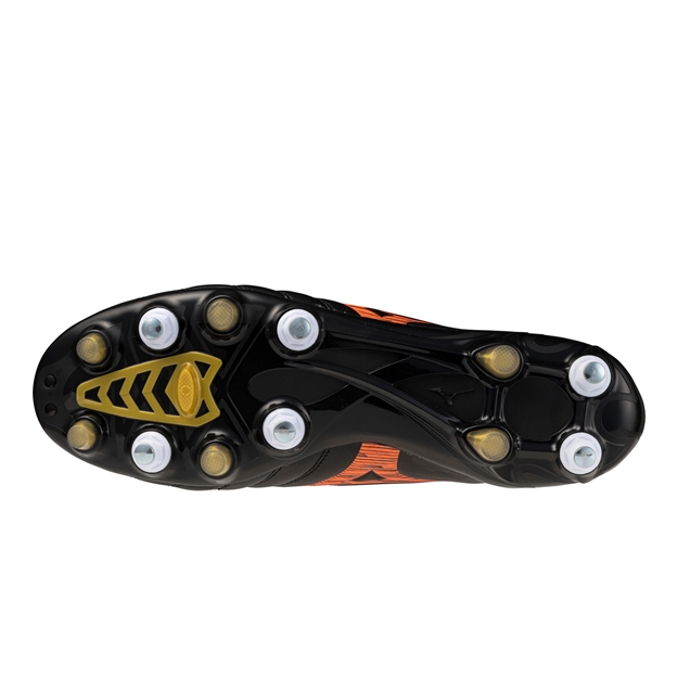 Mizuno Adults Monarcida Neo III Pro MIX Soft Ground Rugby Boots Black - Soleplate View