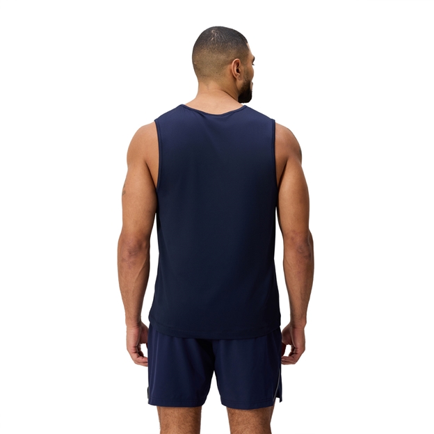 Canterbury Mens Tempo Singlet Navy - Model Back