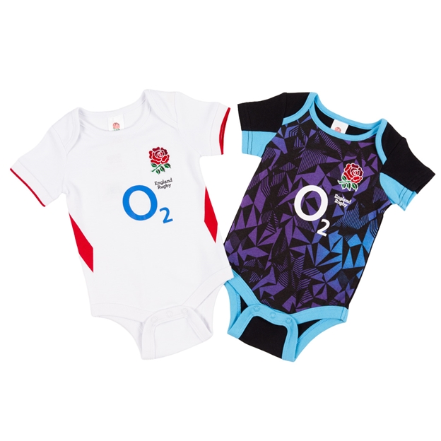 England Baby Home & Away Kit Pack Bodysuits 25/26 - Front View