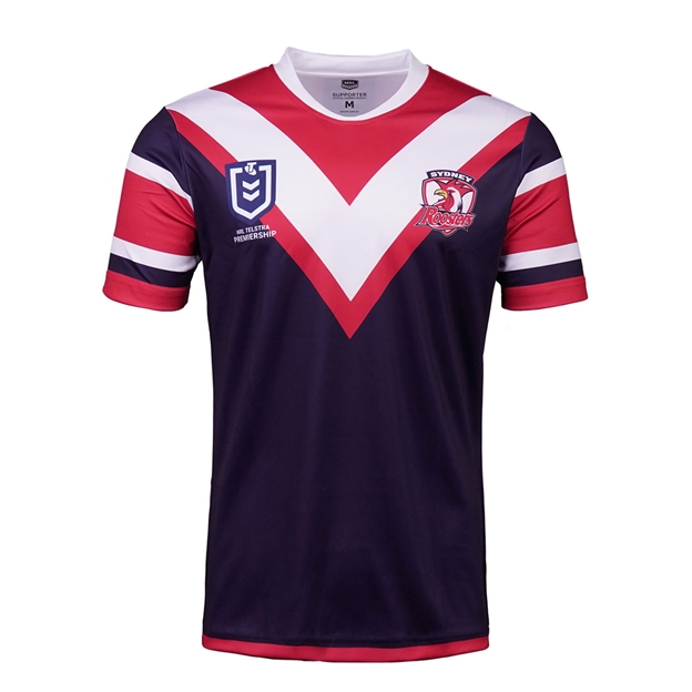 Sydney Roosters Kids Supporter Shirt 25 Navy - Front