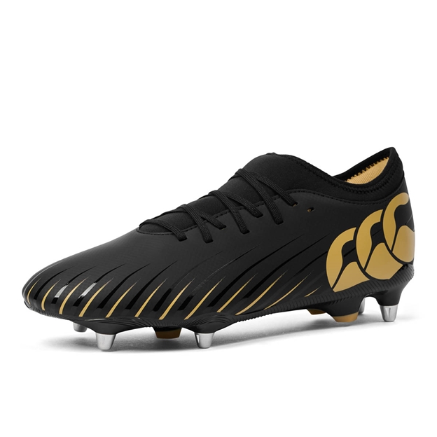 Canterbury Adults Speed Falcon Team Soft Ground Rugby Boots Black - Front